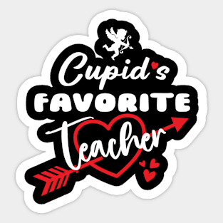 Cupid's Favorite Teacher Sticker